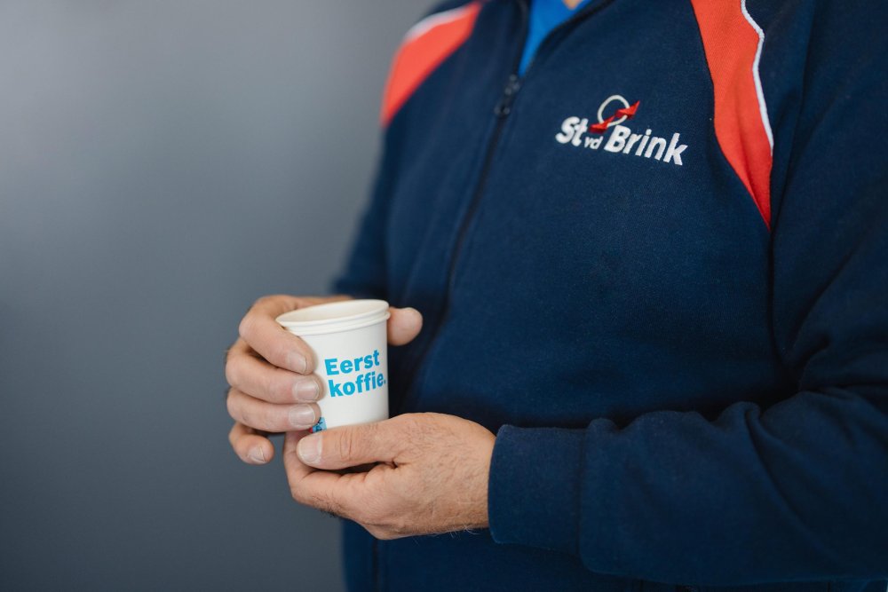 Koffie drinken met collega's van St vd Brink